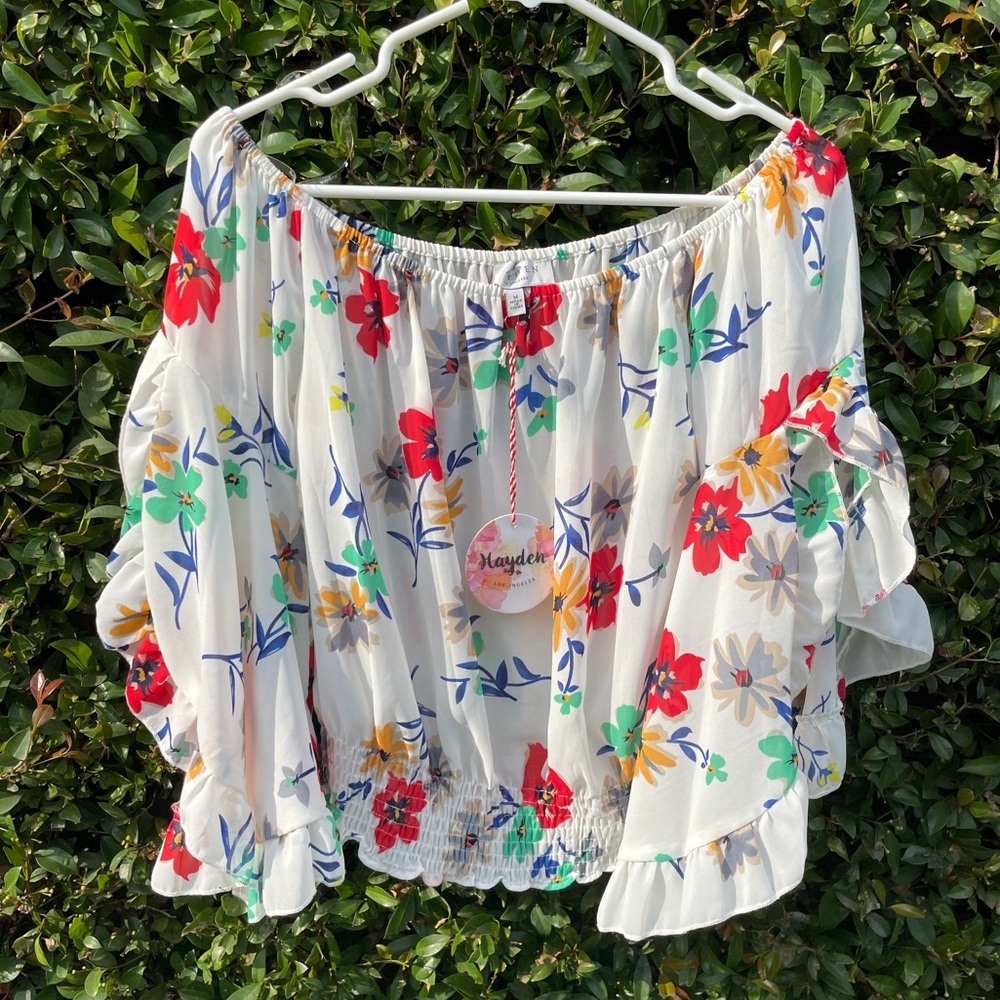 Off shoulder floral top